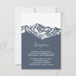 Cartão RSVP A aventura começa a Recepção de casamento das mont