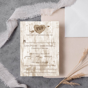 Cartão RSVP A Coleção de Casamento de Árvores do Coração Credi