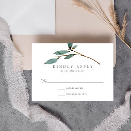 Cartão RSVP A Coleção de Casamentos de Felicidade Botânica