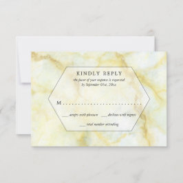 Cartão RSVP A Elegante Coleção de Casamentos de Efeito Marble 