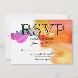 Cartão RSVP Abertura da Aquarela