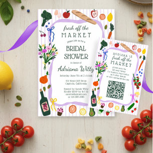 Cartão RSVP ACABADO DE CHEGAR AO MERCADO Código QR personaliza