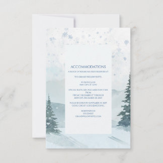 Cartão RSVP Acomodações de Casamento na Montanha Nebulosa e Ne