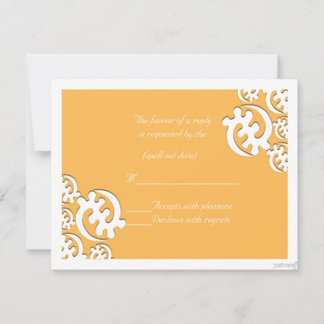 Cartão RSVP adinkra gye nyame (exceto Deus) cera de abelhas rs (Frente)