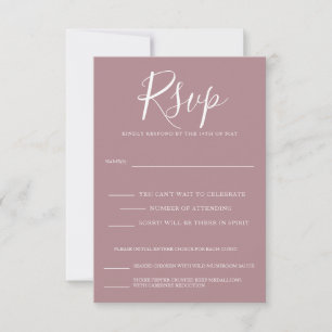 Cartão RSVP adoração floral
