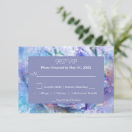Cartão RSVP Adorável Rosa de Aquarela