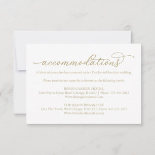 Cartão RSVP Alojamentos Dourados do Hotel Calliografia