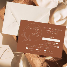 Cartão RSVP Amor eterno | Terracotta |