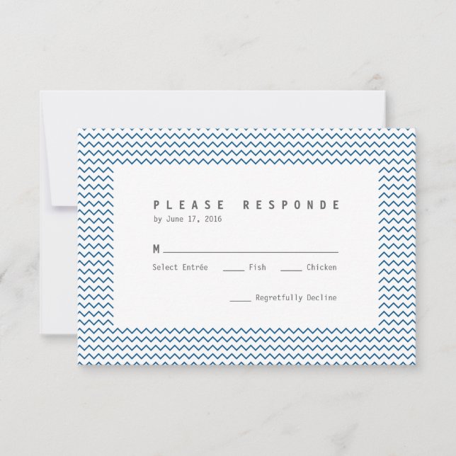 Cartão RSVP Âncora do amor (Frente)