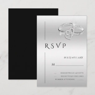 Cartão RSVP Anel Decorativo Romântico Espanhol