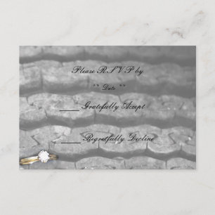 Cartão RSVP Anel na banda de rodagem de pneus