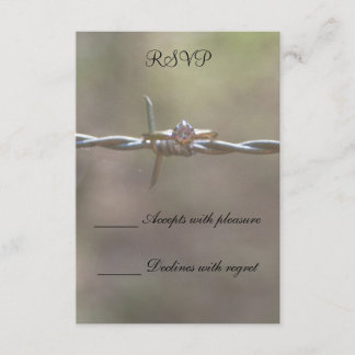 Cartão RSVP Anel no fio da cama
