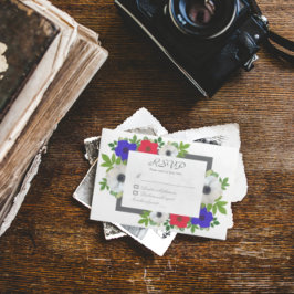 Cartão RSVP Anemone Panda Patriótico