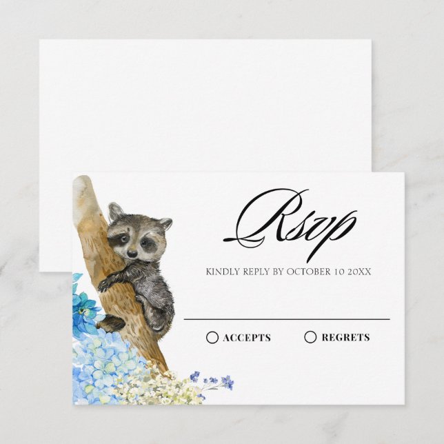 Cartão RSVP Animais Aquíferos (Frente/Verso)