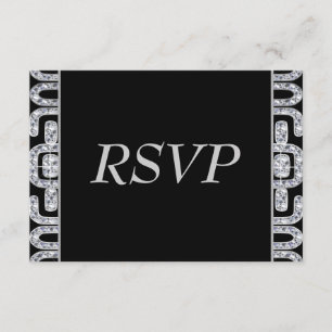 Cartão RSVP Aniversário de casamento do jubileu de diamante