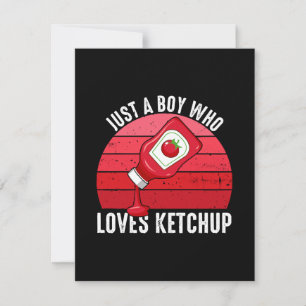 Cartão RSVP Apenas um garoto que ama ketchup