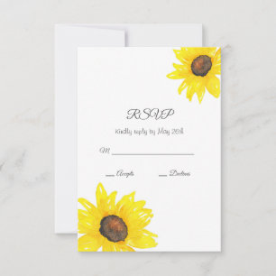Cartão RSVP Aquarela