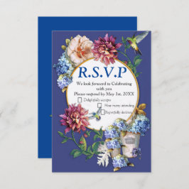 Cartão RSVP Aquarela Floral Era Vitoriana