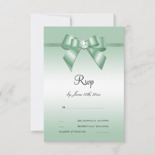 Cartão RSVP Arco esmeralda da gema & aniversário de casamento