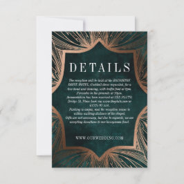 Cartão RSVP Art Nouveau faux bronze DETAILS