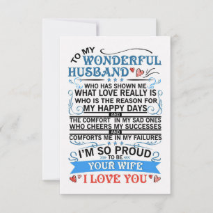 Cartão RSVP Arte de esposa para meu marido maravilhoso