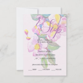 Cartão RSVP Arte por Aquarela Artística Flores