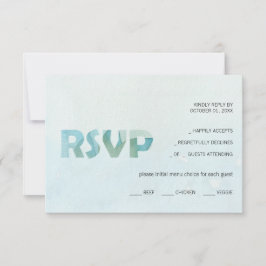 Cartão RSVP Arte por Aquarela Azul Artístico