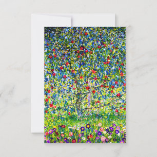 Cartão RSVP Árvore da Apple Gustav Klimt