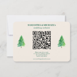 Cartão RSVP Árvore de Natal da Floresta | Detalhes do Casament