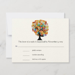 Cartão RSVP Árvore de Promessas - Árvores Whimsical - Placas R