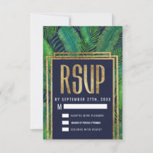Árvore Tropical de Palma Verde Marinho Dourado RSV