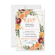 Autumn Burgundy and Orange Flowers