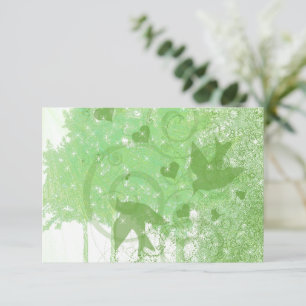 Cartão RSVP Aves de capoeira e pântanos de Limão de oliveira R