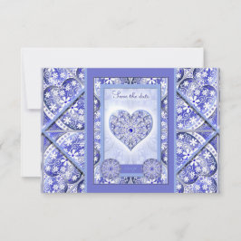 Cartão RSVP Azul cerâmico de Grécia