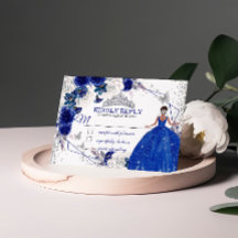 Azul Real Princesa Quinceañera Doce 16