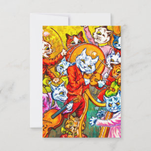 Cartão RSVP Banda Musical de Cat