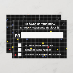 Cartão RSVP BAR BM Bat Mitzvah Jogo On