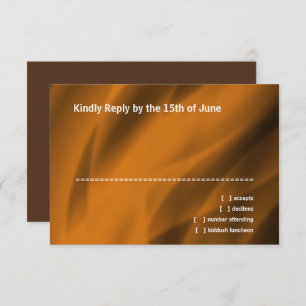 Cartão RSVP Bar Mitzvah Copper Star de David