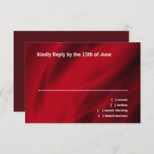 Cartão RSVP Bar Mitzvah Estrela Vermelha de David