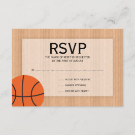 Cartão RSVP Bar Mitzvah para o basquete