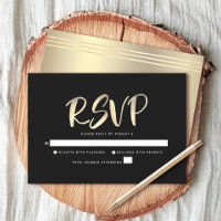 Bar Mitzvah Preto Dourado Folha Script Negrito Mod