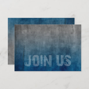 Cartão RSVP Bar Mitzvah Star de David Blue Grunge