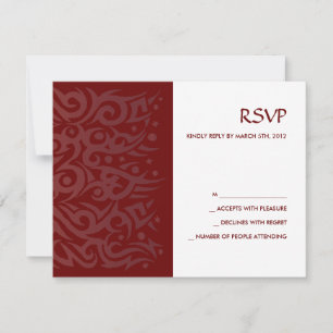 Cartão RSVP BAR TRIBAL - DESIGN Bat Mitzvah - Chocolate de pla