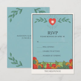 Cartão RSVP Baralho de Tarot Vintage Divinação Mística Noiva