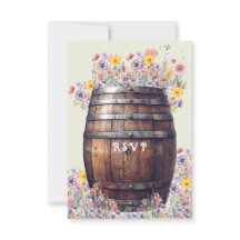 Barrica de Uísque Madeira Rústica Flores de Primav