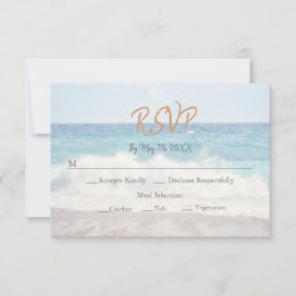 Cartão RSVP Beach Wedding Invitation Seaside/Oceanside Wedding