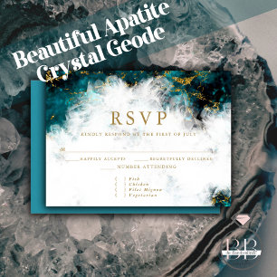 Cartão RSVP Bela Apatite Crystal Geode