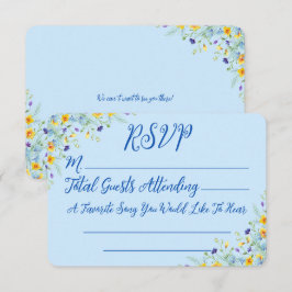 Cartão RSVP Beleza de Flor Silvestre Casamento Floral Magnífic