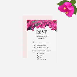 Cartão RSVP Belo Casamento Floral