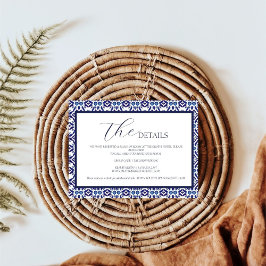 Cartão RSVP Blue Arch Mexicano Talavera - Espanhol